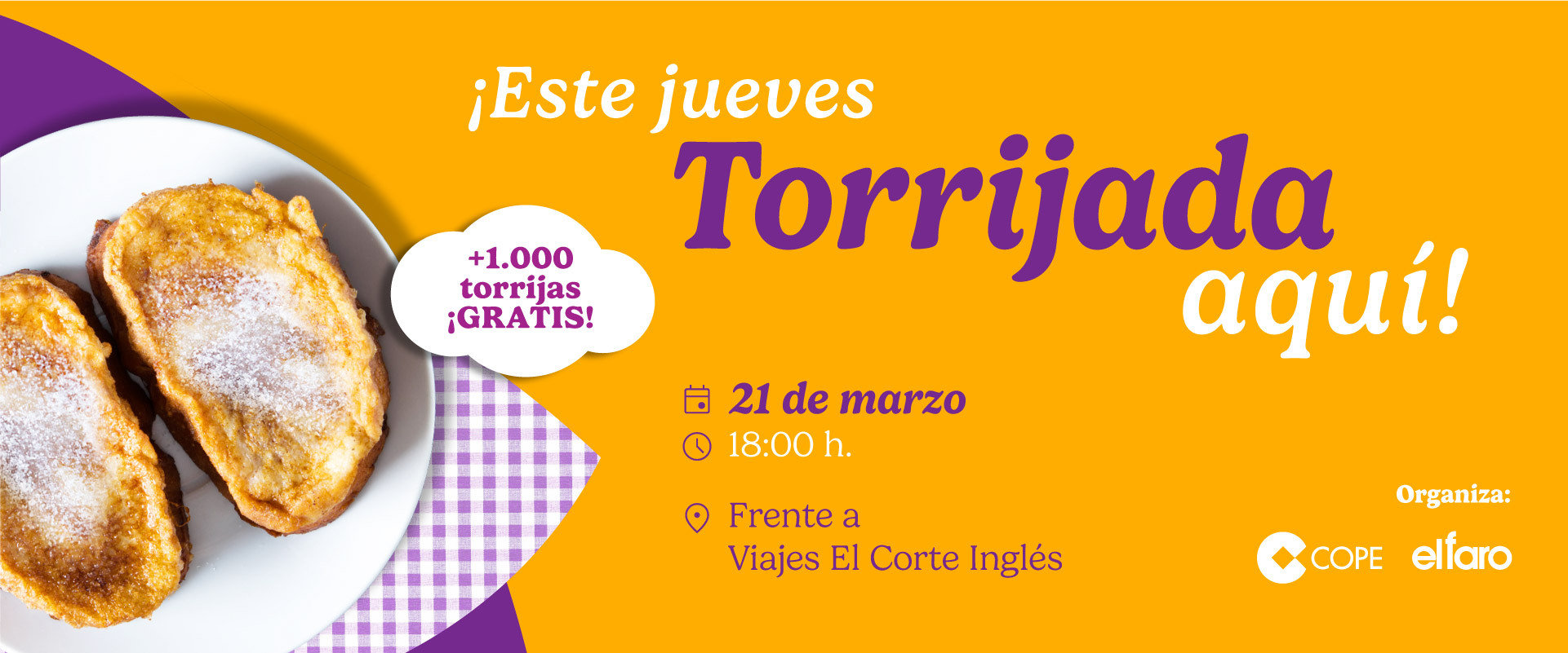 La gran Torrijada gratuita viene acompañada del Market Solidario