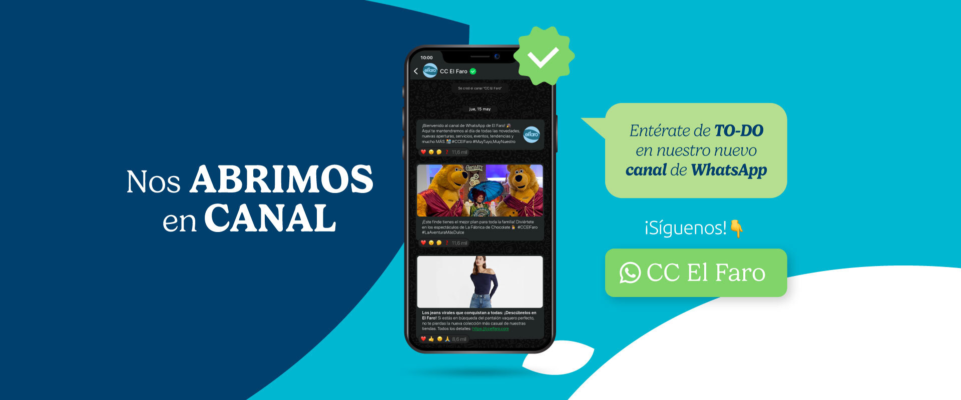 ¡Nos abrimos en canal!